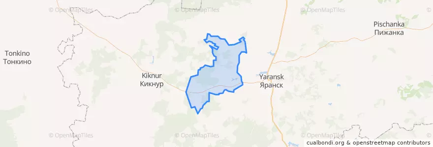 Mapa de ubicacion de Кугальское сельское поселение.
