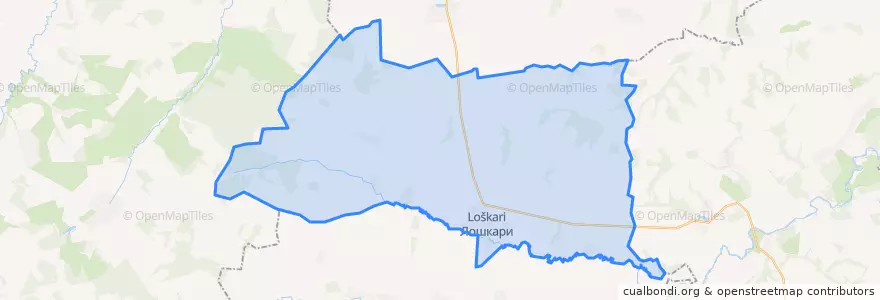 Mapa de ubicacion de Лошкаринское сельское поселение.