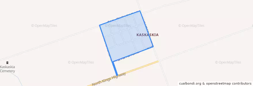 Mapa de ubicacion de Kaskaskia.