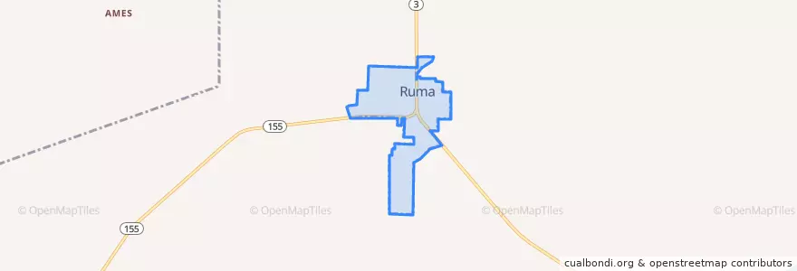 Mapa de ubicacion de Ruma.