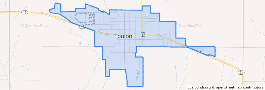 Mapa de ubicacion de Toulon.