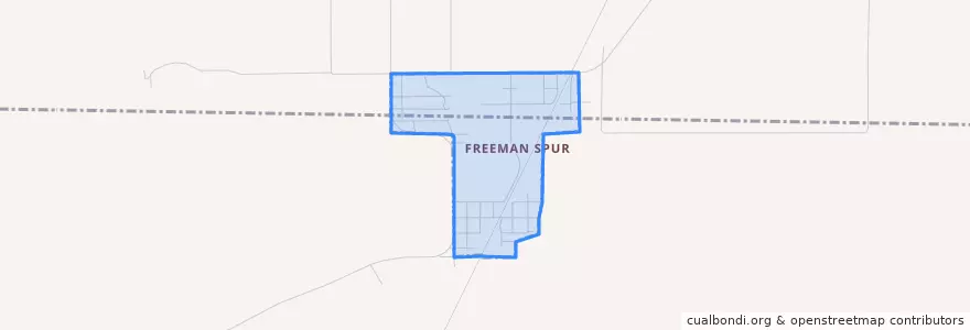 Mapa de ubicacion de Freeman Spur.