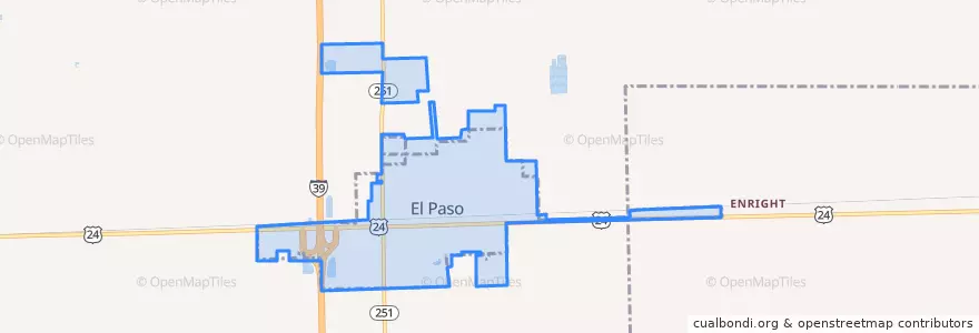 Mapa de ubicacion de El Paso.