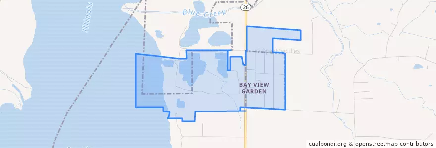 Mapa de ubicacion de Bay View Gardens.