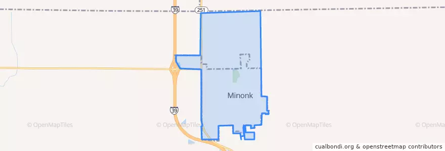 Mapa de ubicacion de Minonk.
