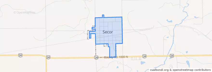 Mapa de ubicacion de Secor.