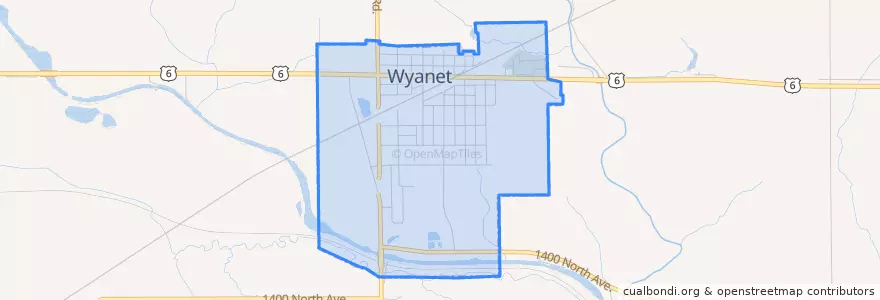 Mapa de ubicacion de Wyanet.
