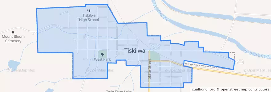 Mapa de ubicacion de Tiskilwa.