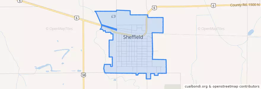 Mapa de ubicacion de Sheffield.