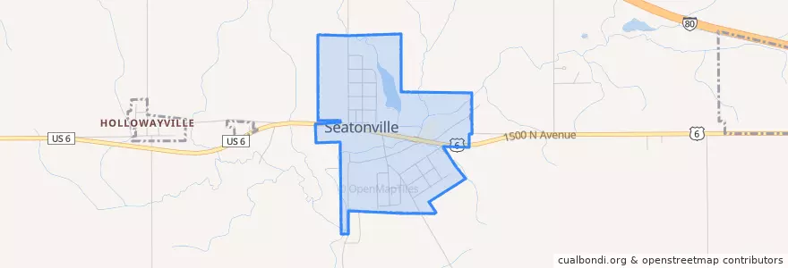 Mapa de ubicacion de Seatonville.