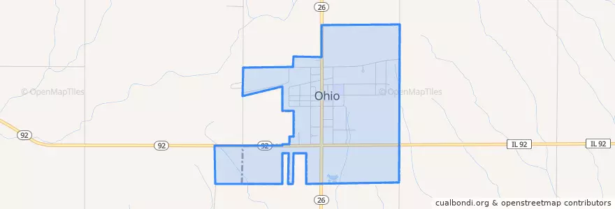 Mapa de ubicacion de Ohio.