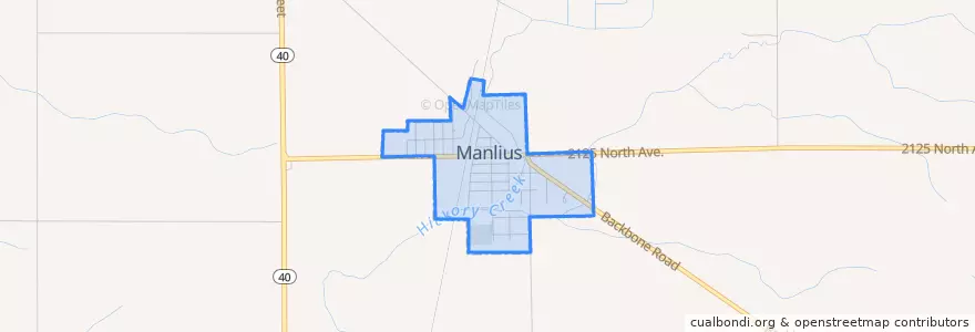 Mapa de ubicacion de Manlius.