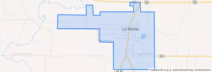 Mapa de ubicacion de La Moille.