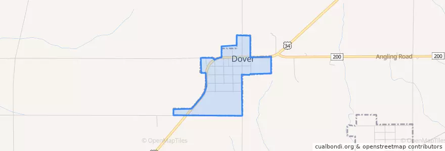 Mapa de ubicacion de Dover.