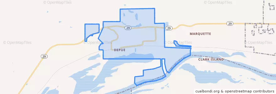 Mapa de ubicacion de De Pue.