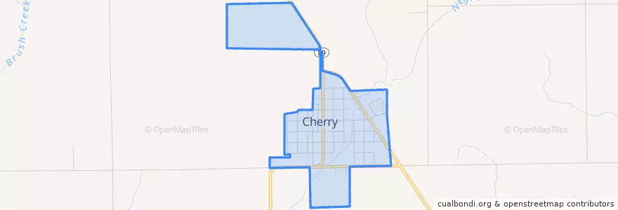 Mapa de ubicacion de Cherry.