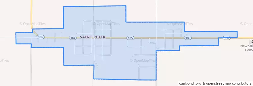 Mapa de ubicacion de St. Peter.