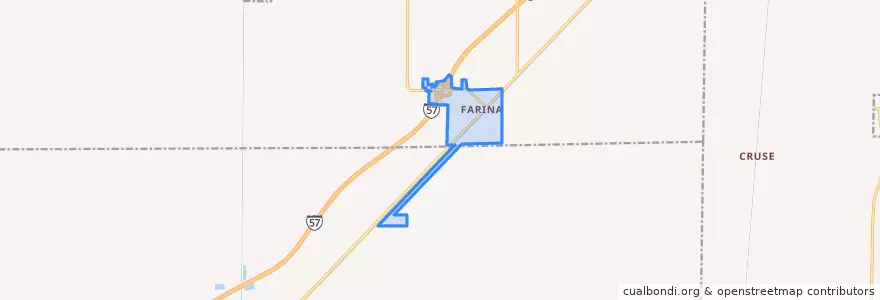 Mapa de ubicacion de Farina.