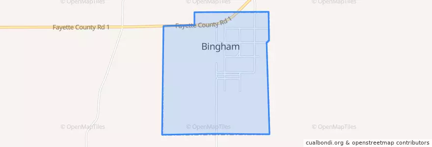 Mapa de ubicacion de Bingham.