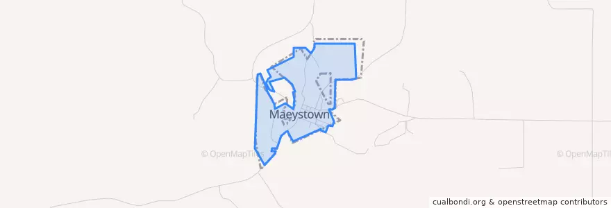 Mapa de ubicacion de Maeystown.
