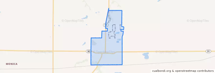 Mapa de ubicacion de Princeville.
