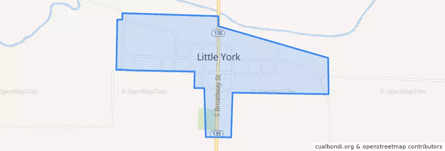 Mapa de ubicacion de Little York.