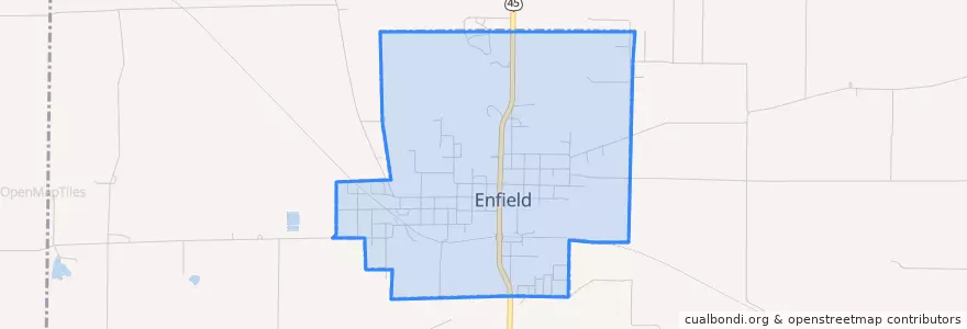 Mapa de ubicacion de Enfield.