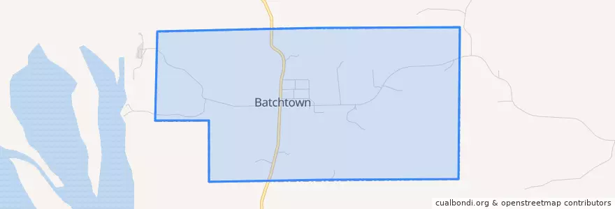Mapa de ubicacion de Batchtown.