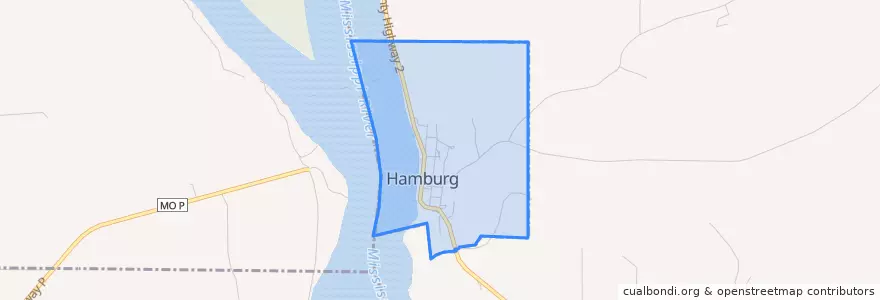 Mapa de ubicacion de Hamburg.
