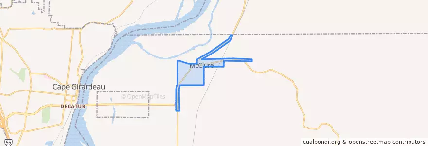 Mapa de ubicacion de McClure.