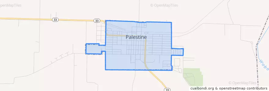Mapa de ubicacion de Palestine.