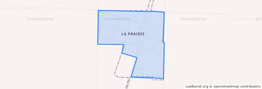 Mapa de ubicacion de La Prairie.