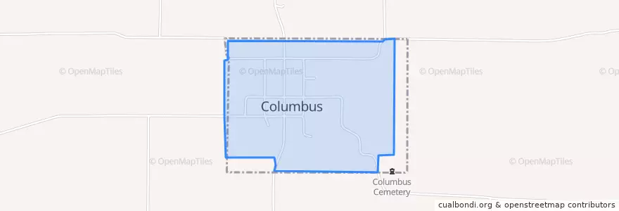 Mapa de ubicacion de Columbus.