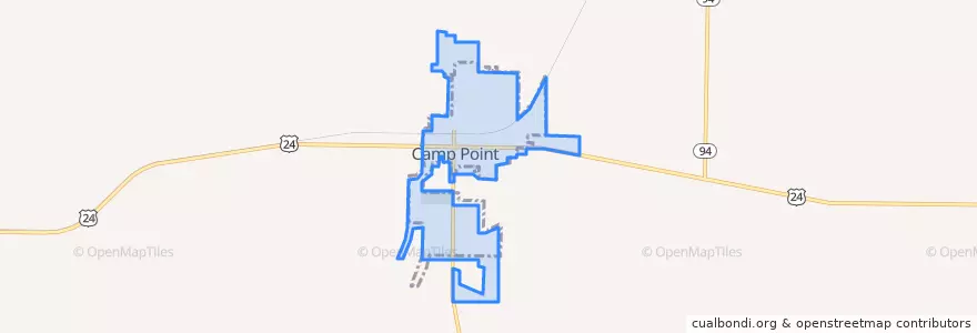 Mapa de ubicacion de Camp Point.