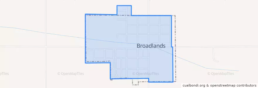 Mapa de ubicacion de Broadlands.