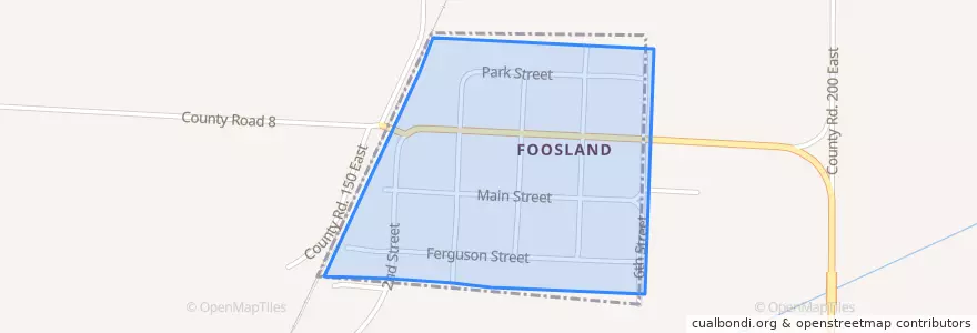 Mapa de ubicacion de Foosland.