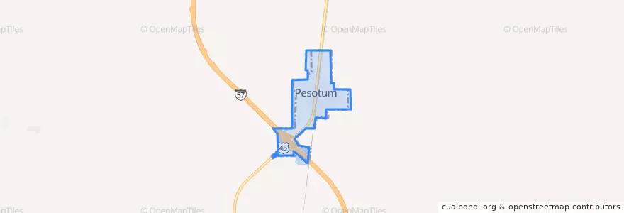 Mapa de ubicacion de Pesotum.