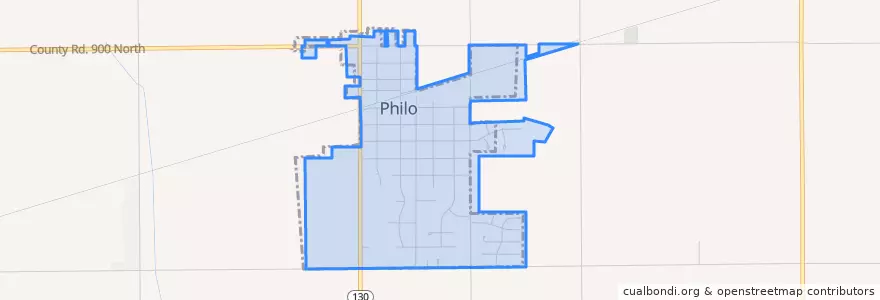 Mapa de ubicacion de Philo.