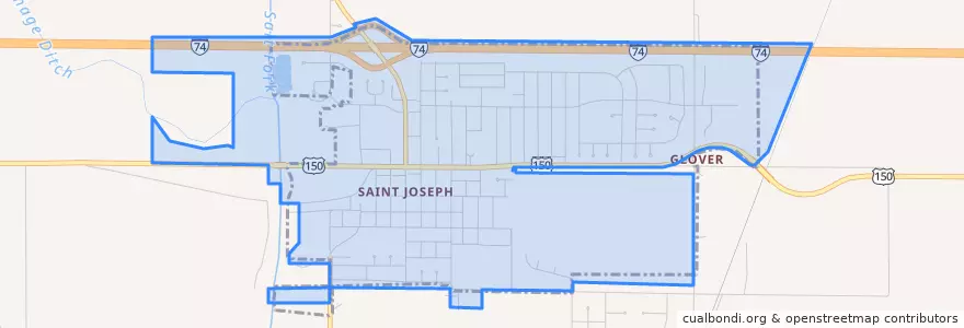 Mapa de ubicacion de St. Joseph.