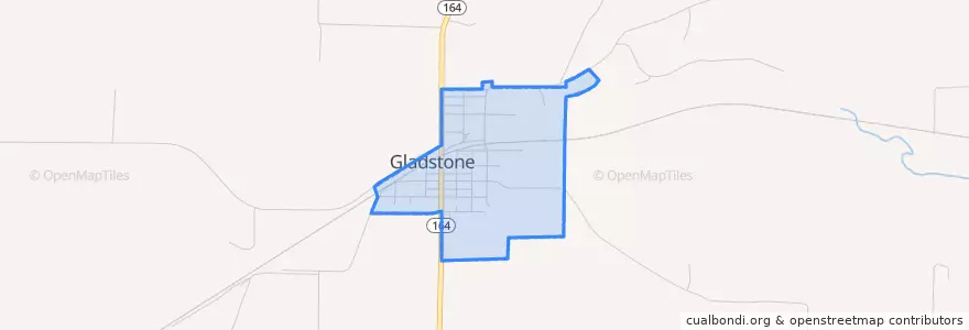 Mapa de ubicacion de Gladstone.