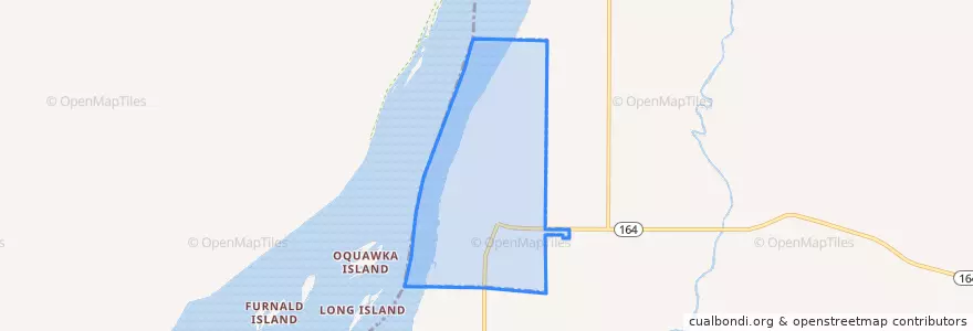 Mapa de ubicacion de Oquawka.