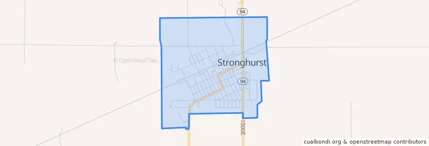 Mapa de ubicacion de Stronghurst.