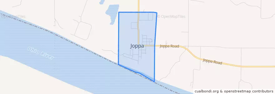 Mapa de ubicacion de Joppa.