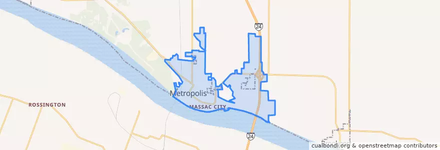 Mapa de ubicacion de Metropolis.