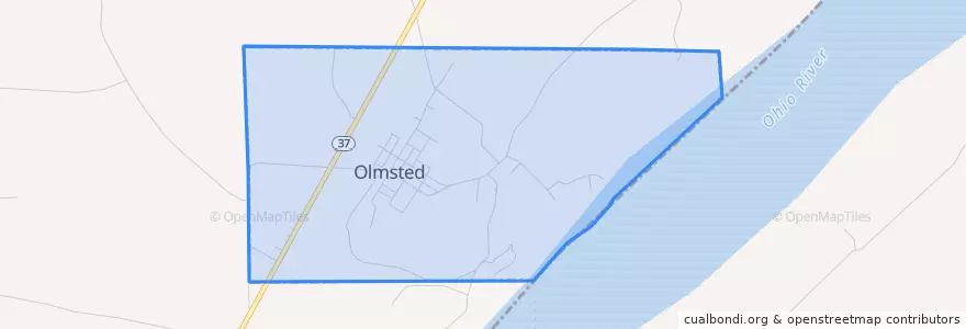 Mapa de ubicacion de Olmsted.