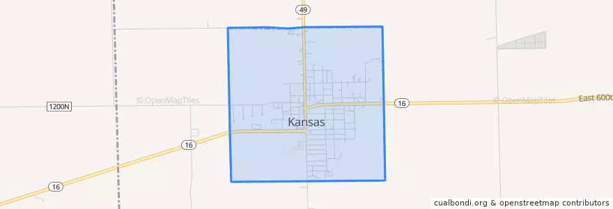 Mapa de ubicacion de Kansas.