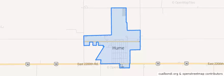 Mapa de ubicacion de Hume.