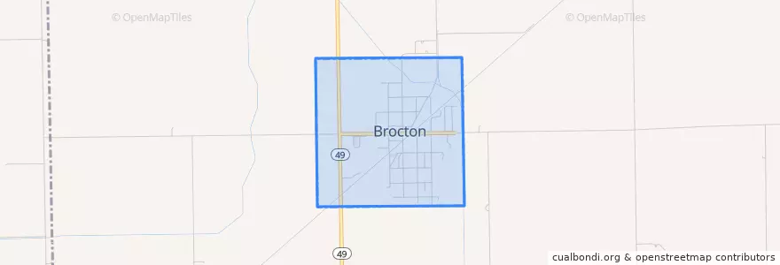 Mapa de ubicacion de Brocton.