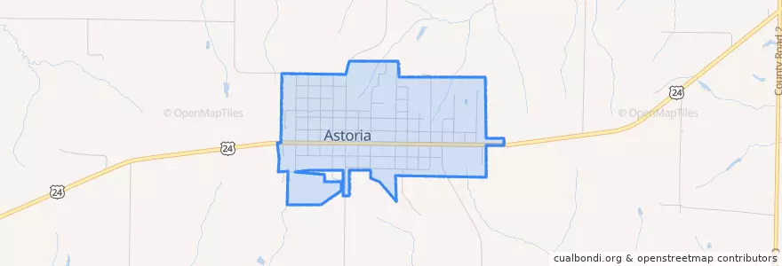 Mapa de ubicacion de Astoria.