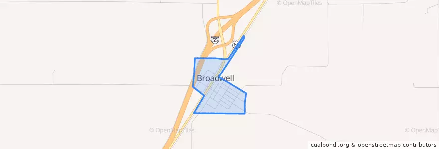 Mapa de ubicacion de Broadwell.